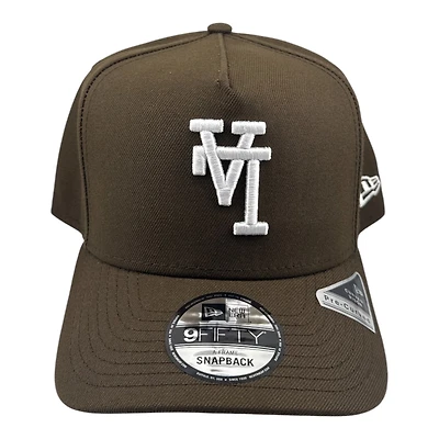 Los Angeles Dodgers Walnut Brown Upside Down LA Grey UV New Era 9FIFTY A-Frame Snapback Hat