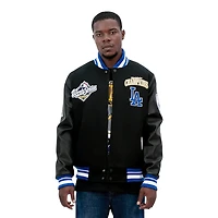 Los Angeles Dodgers Black 2025 World Series Pro Standard Rib Wool Varsity Jacket