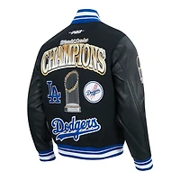 Los Angeles Dodgers Black 2025 World Series Pro Standard Rib Wool Varsity Jacket