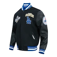 Los Angeles Dodgers Black 2025 World Series Pro Standard Rib Wool Varsity Jacket