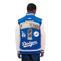 Los Angeles Dodgers Royal Blue 2025 World Series Pro Standard Rib Wool Varsity Jacket