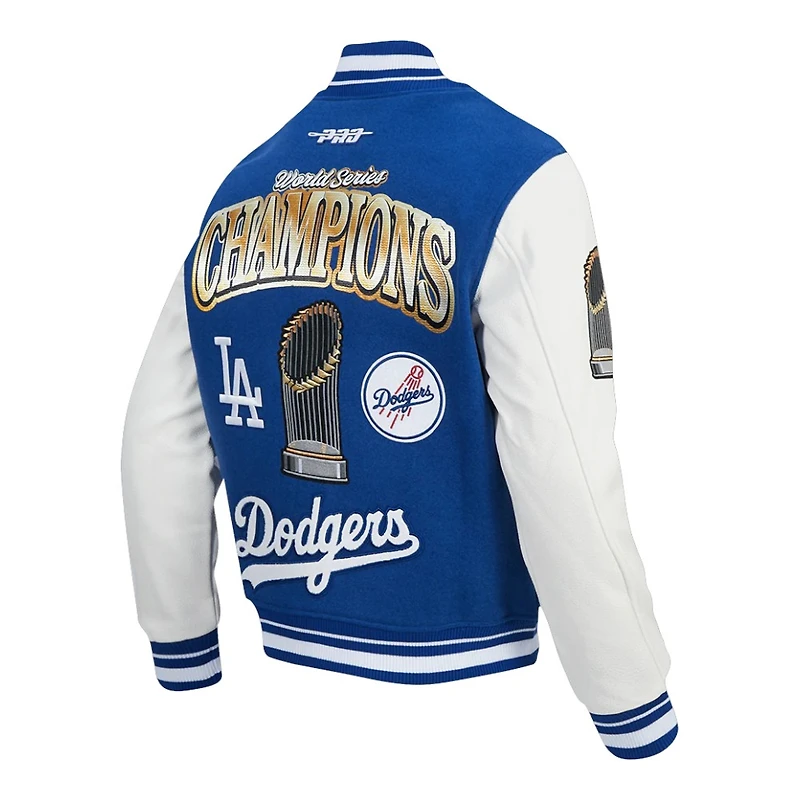 Los Angeles Dodgers Royal Blue 2025 World Series Pro Standard Rib Wool Varsity Jacket