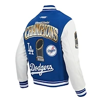 Los Angeles Dodgers Royal Blue 2025 World Series Pro Standard Rib Wool Varsity Jacket