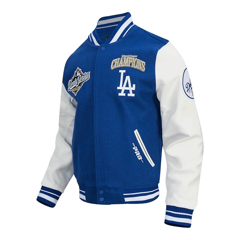 Los Angeles Dodgers Royal Blue 2025 World Series Pro Standard Rib Wool Varsity Jacket