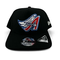 Anaheim Angels Black Basic "Halos Collection" Green UV 9FIFTY A-Frame Snapback Hat