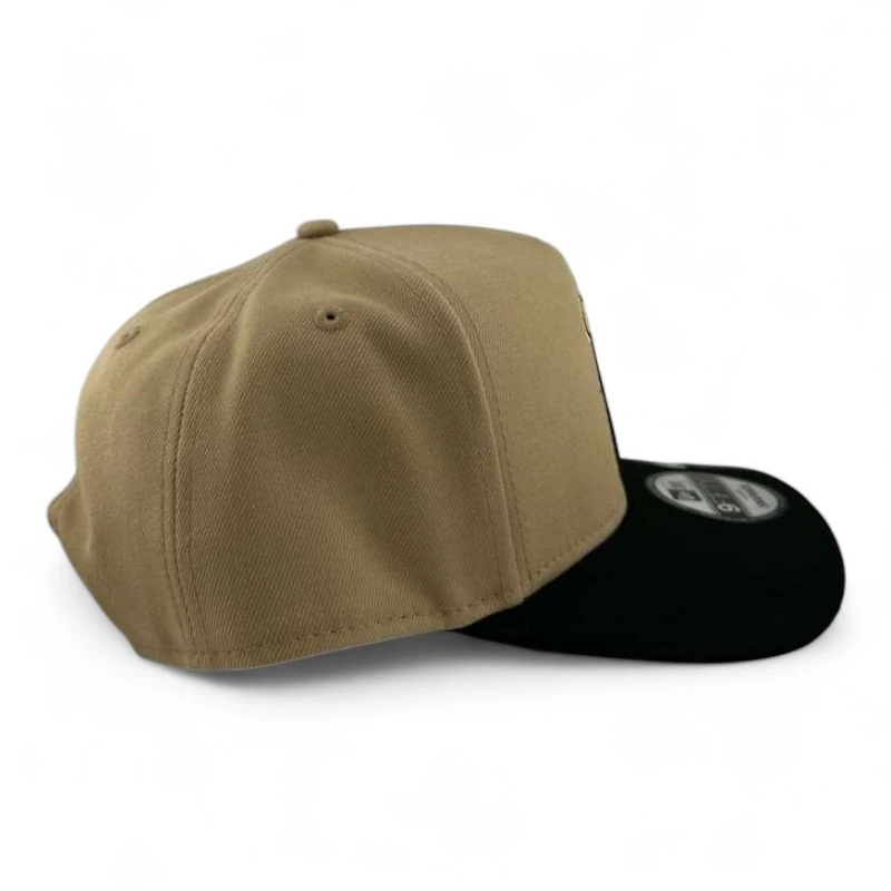 Anaheim Angels Khaki and Black Basic "Halos Collection" Black UV 9FIFTY A-Frame Snapback Hat