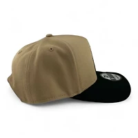 Anaheim Angels Khaki and Black Basic "Halos Collection" Black UV 9FIFTY A-Frame Snapback Hat