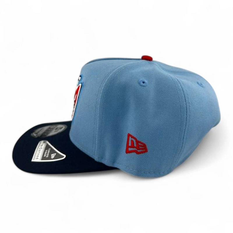 Anaheim Angels Sky Blue and Navy "Halos Collection" 40th Anniversary Patch Green UV 9FIFTY A-Frame Snapback Hat