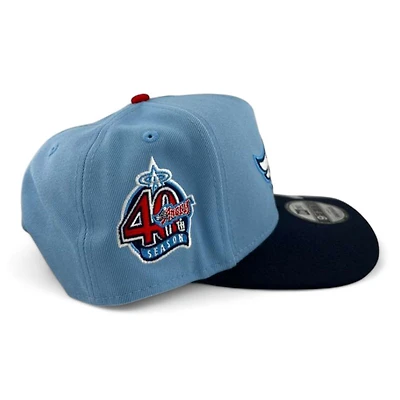 Anaheim Angels Sky Blue and Navy "Halos Collection" 40th Anniversary Patch Green UV 9FIFTY A-Frame Snapback Hat