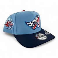 Anaheim Angels Sky Blue and Navy "Halos Collection" 40th Anniversary Patch Green UV 9FIFTY A-Frame Snapback Hat