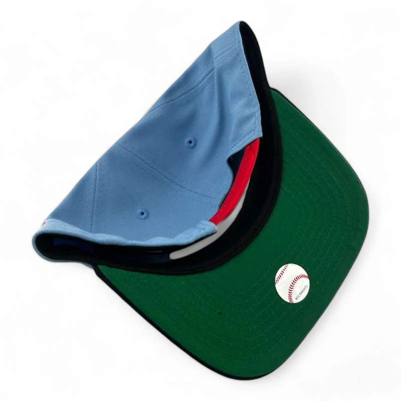 Anaheim Angels Sky Blue and Navy "Halos Collection" 40th Anniversary Patch Green UV 9FIFTY A-Frame Snapback Hat