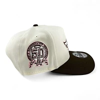 Anaheim Angels Chrome and Brown "Halos Collection" 50th Anniversary Patch Pink UV 9FIFTY A-Frame Snapback Hat