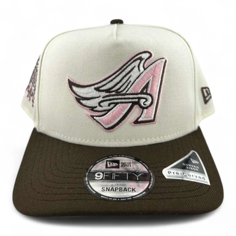 Anaheim Angels Chrome and Brown "Halos Collection" 50th Anniversary Patch Pink UV 9FIFTY A-Frame Snapback Hat
