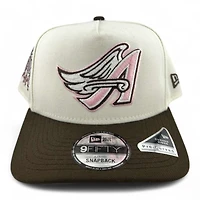 Anaheim Angels Chrome and Brown "Halos Collection" 50th Anniversary Patch Pink UV 9FIFTY A-Frame Snapback Hat