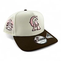 California Angels Chrome and Brown "Halos Collection" 35th Anniversary Patch Pink UV 9FIFTY A-Frame Snapback Hat