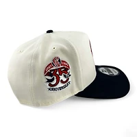 California Angels Chrome and Navy "Halos Collection" 35th Anniversary Patch Dark Gray UV 9FIFTY A-Frame Snapback Hat