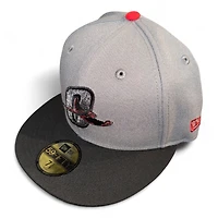 Orlando Rays Gray and Black Southern League Patch Scarlet UV MiLB New Era 59FIFTY Fitted Hat
