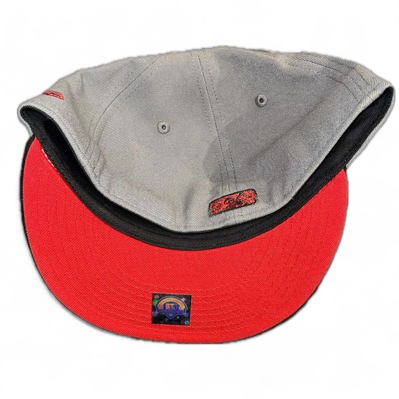 Orlando Rays Gray and Black Southern League Patch Scarlet UV MiLB New Era 59FIFTY Fitted Hat