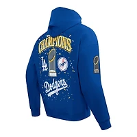 Los Angeles Dodgers Royal Blue 2025 World Series Drop Shoulder Pullover Hoodie
