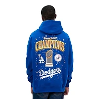 Los Angeles Dodgers Royal Blue 2025 World Series Drop Shoulder Pullover Hoodie