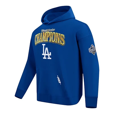 Los Angeles Dodgers Royal Blue 2025 World Series Drop Shoulder Pullover Hoodie