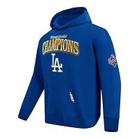 Los Angeles Dodgers Royal Blue 2025 World Series Drop Shoulder Pullover Hoodie