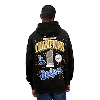 Los Angeles Dodgers Black 2025 World Series Drop Shoulder Pullover Hoodie