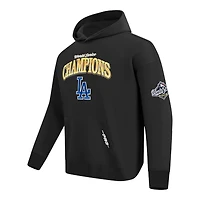 Los Angeles Dodgers Black 2025 World Series Drop Shoulder Pullover Hoodie
