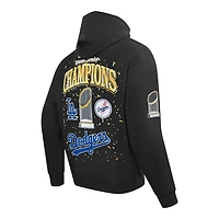Los Angeles Dodgers Black 2025 World Series Drop Shoulder Pullover Hoodie