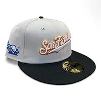 San Francisco Giants Gray and Black Script Splash Patch Orange UV New Era 59FIFTY Fitted Hat