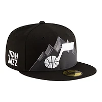 Utah Jazz Black 2025 Statement Edition NBA New Era 59FIFTY Fitted Hat