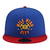 Denver Nuggets Royal 2025 Statement Edition NBA New Era 59FIFTY Fitted Hat