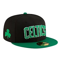 Boston Celtics Black 2025 Statement Edition NBA New Era 59FIFTY Fitted Hat