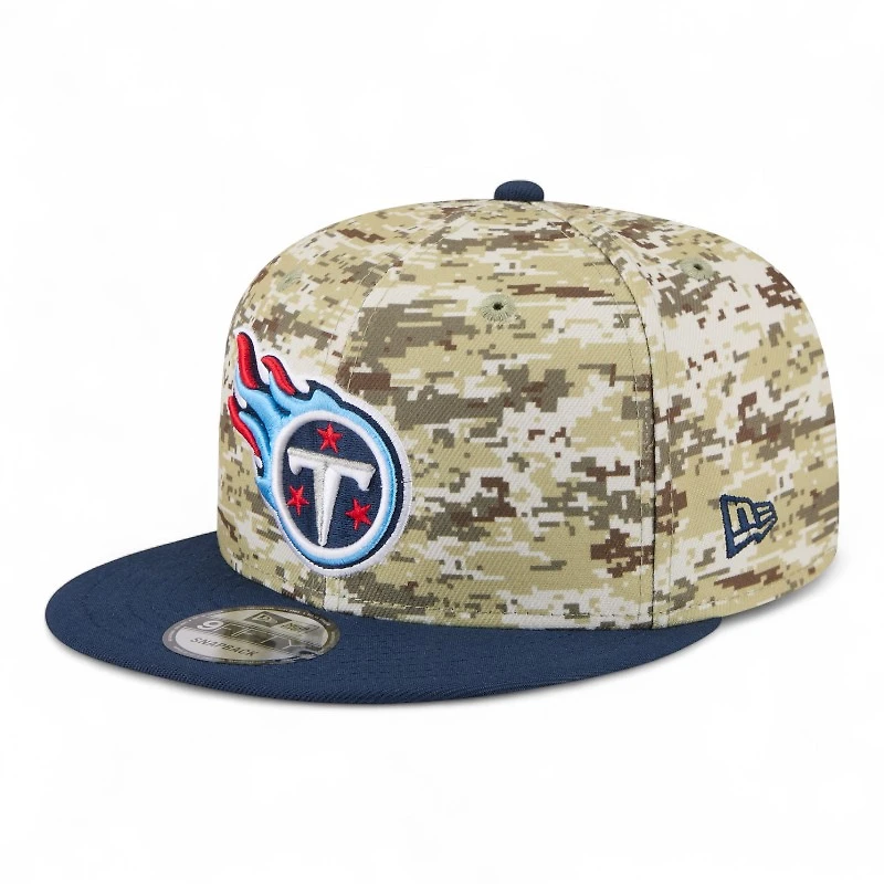 Tennessee Titans 2025 NFL Salute to Service Fan Gear New Era 9FIFTY Snapback Hat