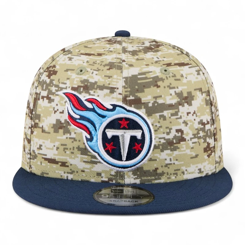 Tennessee Titans 2025 NFL Salute to Service Fan Gear New Era 9FIFTY Snapback Hat