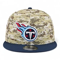 Tennessee Titans 2025 NFL Salute to Service Fan Gear New Era 9FIFTY Snapback Hat