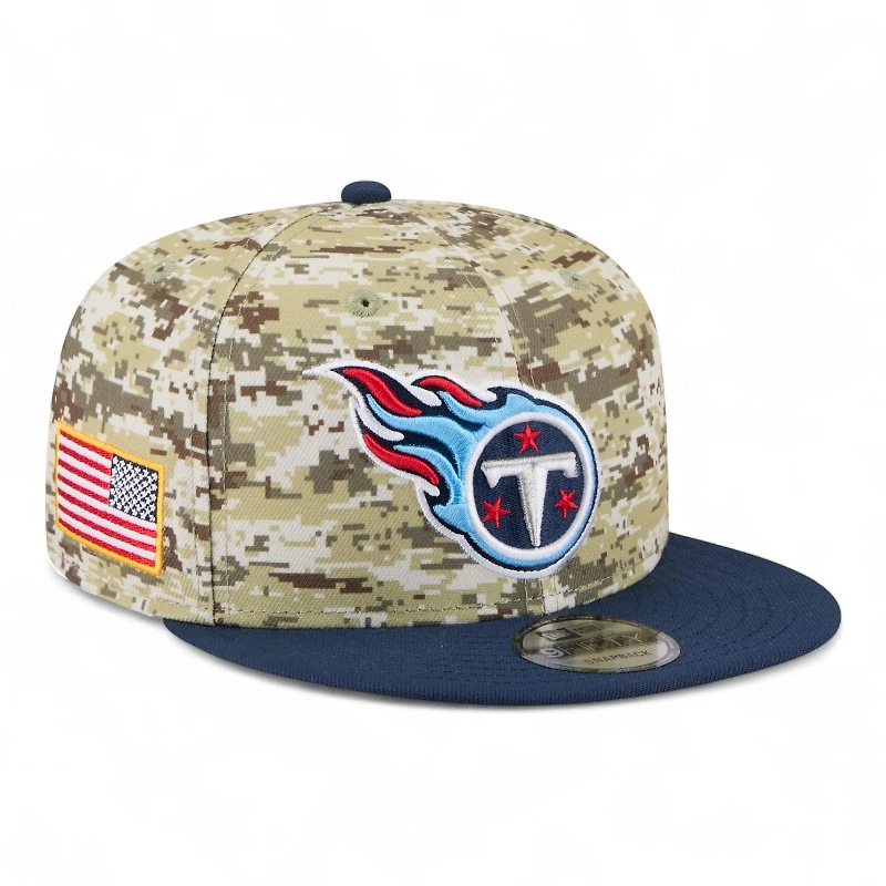 Tennessee Titans 2025 NFL Salute to Service Fan Gear New Era 9FIFTY Snapback Hat
