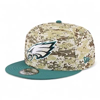 Philadelphia Eagles 2025 NFL Salute to Service Fan Gear New Era 9FIFTY Snapback Hat