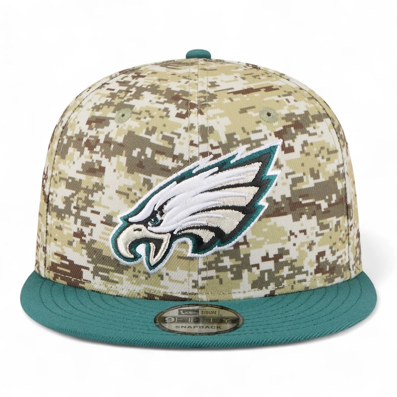 Philadelphia Eagles 2025 NFL Salute to Service Fan Gear New Era 9FIFTY Snapback Hat
