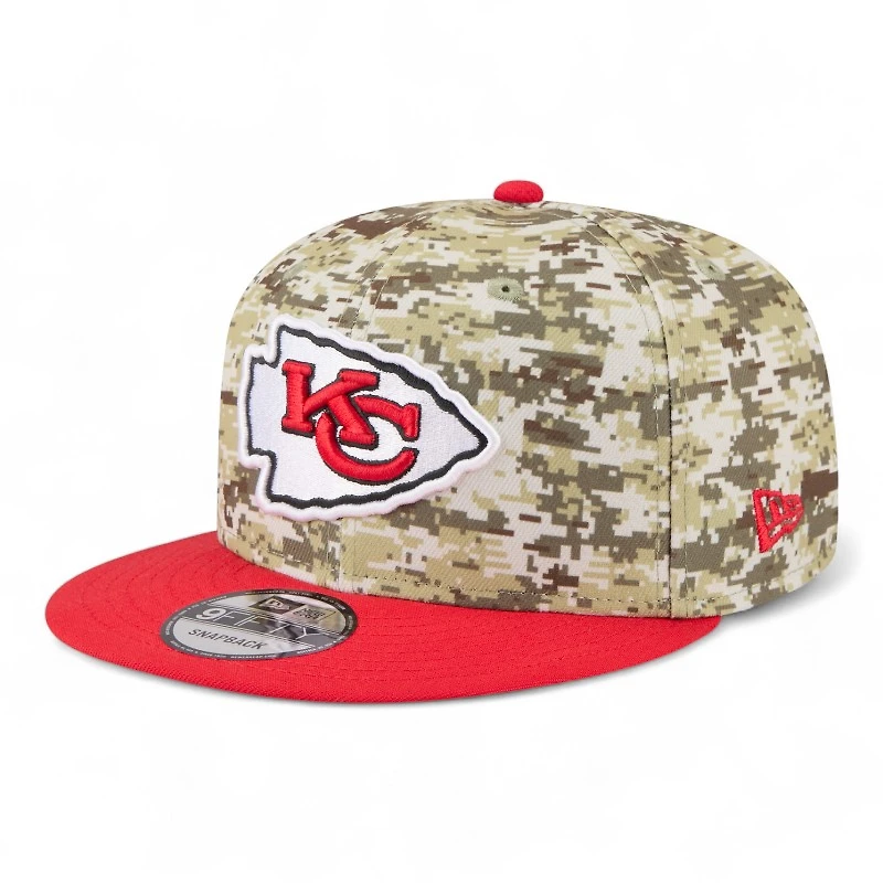 Kansas City Chiefs 2025 NFL Salute to Service Fan Gear New Era 9FIFTY Snapback Hat