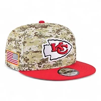 Kansas City Chiefs 2025 NFL Salute to Service Fan Gear New Era 9FIFTY Snapback Hat