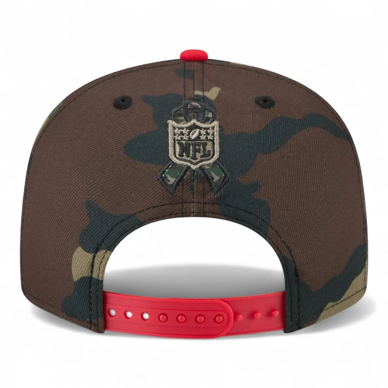 Kansas City Chiefs Dark Camo 2025 NFL Salute to Service Fan Gear New Era 9FIFTY Snapback Hat