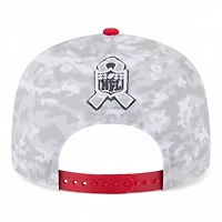 Kansas City Chiefs Artic Camo 2025 NFL Salute to Service Fan Gear New Era 9FIFTY Snapback Hat