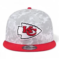 Kansas City Chiefs Artic Camo 2025 NFL Salute to Service Fan Gear New Era 9FIFTY Snapback Hat