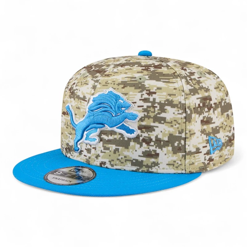 Detroit Lions 2025 NFL Salute to Service Fan Gear New Era 9FIFTY Snapback Hat