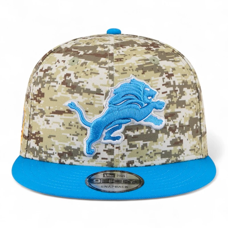 Detroit Lions 2025 NFL Salute to Service Fan Gear New Era 9FIFTY Snapback Hat