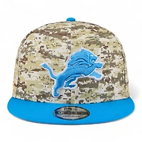 Detroit Lions 2025 NFL Salute to Service Fan Gear New Era 9FIFTY Snapback Hat