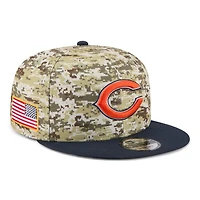 Chicago Bears 2025 NFL Salute to Service Fan Gear New Era 9FIFTY Snapback Hat