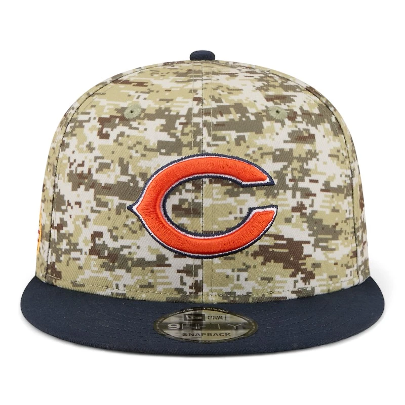 Chicago Bears 2025 NFL Salute to Service Fan Gear New Era 9FIFTY Snapback Hat