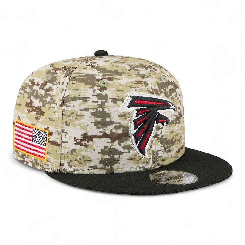Atlanta Falcons 2025 NFL Salute to Service Fan Gear New Era 9FIFTY Snapback Hat